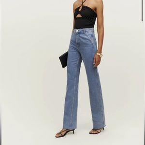 NWT Reformation Brynn High Rise Wide Leg Trouser Jeans